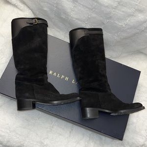 Ralph Lauren Francie Suede Riding Boots